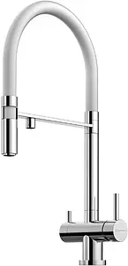 Смеситель для кухни с подключением к фильтру Omoikiri Kanto C хром/белый 4994015, 1