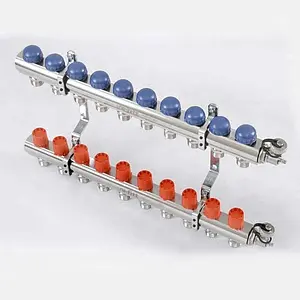 Группа коллекторная без расходомеров 10 отводов 1&quot;в/в x ¾&quot;ек Uni-fitt 441E4310, 3