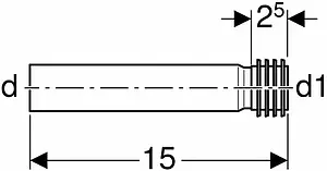 Впускной патрубок с манжетой 32 мм для писсуара Geberit 152.489.16.1, 2