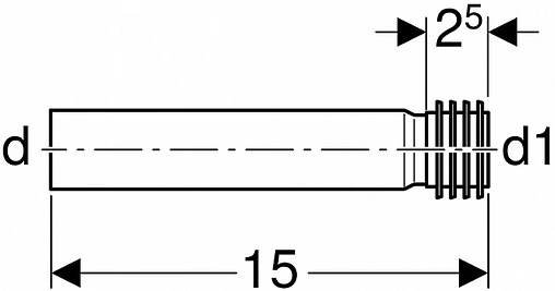 Впускной патрубок с манжетой 32 мм для писсуара Geberit 152.489.16.1