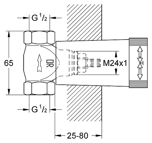 Скрытая часть запорного вентиля Grohe 29811000