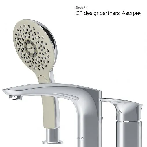 Смеситель на борт ванны на 3 отверстия Am.Pm Inspire 2.0 хром F50A01300