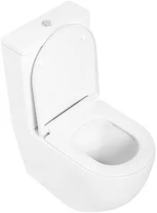 Унитаз-компакт безободковый Cezares Stylus белый CZR-152-CPR+CZR-151-T, 1
