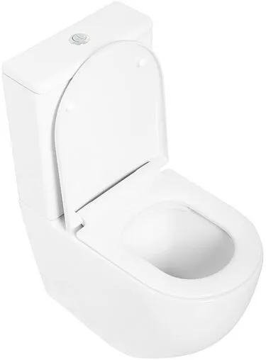 Унитаз-компакт безободковый Cezares Stylus белый CZR-152-CPR+CZR-151-T