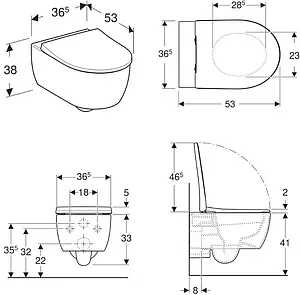 Комплект 5 в 1 Geberit iCon №1 500.362.TC.I Комплект 5 в 1 Geberit iCon №1 500.362.TC.I, 3