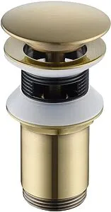 Выпуск автоматический для раковины с переливом TIMO бронза антик 8011/02, 1