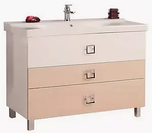 Тумба-умывальник напольная Aquaton Стамбул 105 белый/сосна ларедо 1A1273K0ST590 Тумба-умывальник напольная Aquaton Стамбул 105 белый/сосна ларедо 1A1273K0ST590, 1