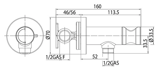 Гигиенический душ со смесителем Bossini Nikita Mixer Set золото E37008B.021