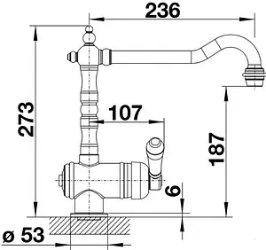 Смеситель для кухни Blanco Tradon satin gold 526688 Смеситель для кухни Blanco Tradon satin gold 526688, 2