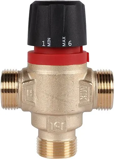 Трехходовой термостатический смесительный клапан ¾&quot; +35...+60°С Kvs 1.6 Rommer RVM-0122-166020
