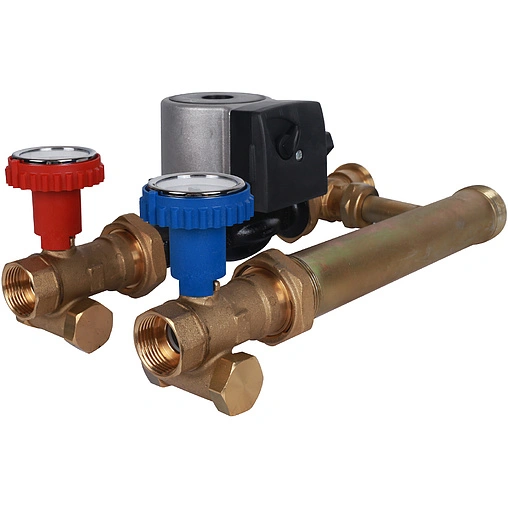 Насосный модуль для твердотопливных котлов 1&quot;в х 1½&quot;н Stout SDG-0014-002502 с насосом Grundfos UPSO 25-65 180