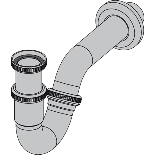 Сифон для биде AlcaPlast хром A45G