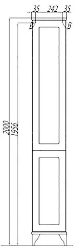 Шкаф-пенал напольный Aquaton Леон Н 30 дуб бежевый 1A187903LBPR0