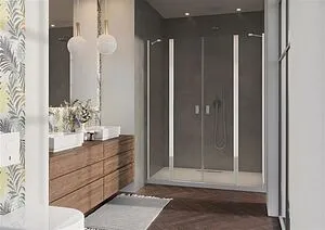 Дверь в нишу 1400мм прозрачное стекло Radaway NES DWD II 140 10037073-01-01+10041067-01-01, 4