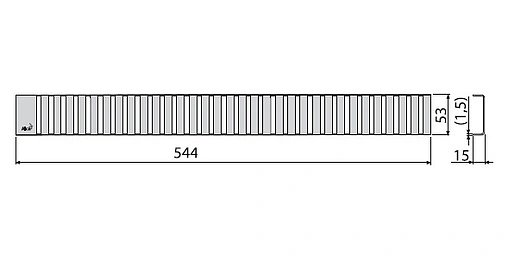 Решетка для лотка 544мм AlcaPlast Line-550M