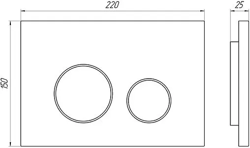 Комплект 5 в 1 Ани Пласт Элеганс WN1131 с кнопкой хром глянцевый