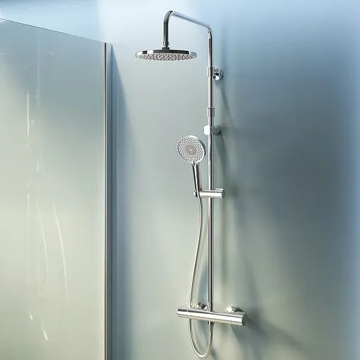 Душевая система с термостатом для душа Am.Pm X-Joy хром F0785A400 Душевая система с термостатом для душа Am.Pm X-Joy хром F0785A400