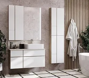 Шкаф Aquaton Мишель 43 белый/дуб эндгрейн 1A244203MIX40 Шкаф Aquaton Мишель 43 белый/дуб эндгрейн 1A244203MIX40, 5