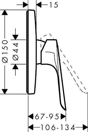 Смеситель для душа скрытого монтажа Hansgrohe Logis E хром 71603000