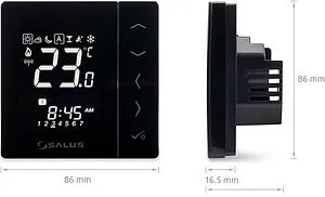 Проводной комнатный терморегулятор НО/НЗ 230В Salus EXPERT NSB черный VS30B Проводной комнатный терморегулятор НО/НЗ 230В Salus EXPERT NSB черный VS30B, 2