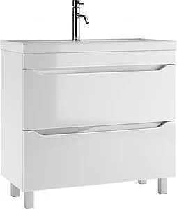 Тумба-умывальник напольный Айсберг Ева 90 белый DA5909T+4670142930013, 1