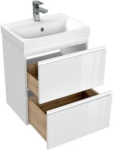 Тумба-умывальник подвесная Cersanit Moduo Slim 50 белый 64124+S-UM-MOD50SL/1, 4