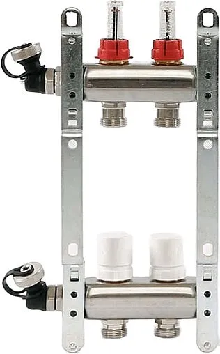 Группа коллекторная с расходомерами 2 отвода 1&quot;в/в x ¾&quot;ек Uni-fitt 450I4302