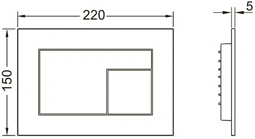 Клавиша смыва для унитаза TECEvelvet 9240732 Nero Ingo / черный