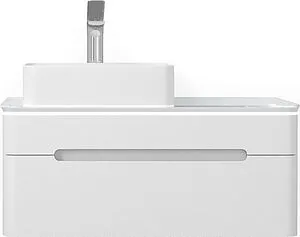 Тумба под умывальник подвесная Jorno Shine 90 белый Shi.01.90/P/W Тумба под умывальник подвесная Jorno Shine 90 белый Shi.01.90/P/W, 1