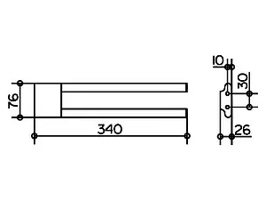 Полотенцедержатель Keuco Edition 400 хром 11519010000 Полотенцедержатель Keuco Edition 400 хром 11519010000, 4