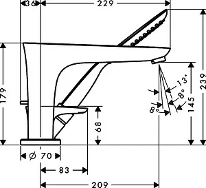 Смеситель на борт ванны на 3 отверстия Hansgrohe PuraVida белый/хром 15432400 Смеситель на борт ванны на 3 отверстия Hansgrohe PuraVida белый/хром 15432400, 2