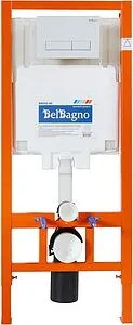 Инсталляция для подвесного унитаза Set 3 в 1 BelBagno BB002-80/BB009-MR-BIANCO с кнопкой белый глянцевый Инсталляция для подвесного унитаза Set 3 в 1 BelBagno BB002-80/BB009-MR-BIANCO с кнопкой белый глянцевый, 4