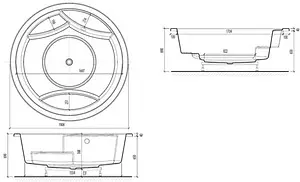 Ванна акриловая Eurolux Basic 190х190 E4190190011 Ванна акриловая Eurolux Basic 190х190 E4190190011, 2