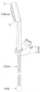Душевой набор Swedbe Calypso хром 5091, 2