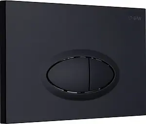 Клавиша смыва для унитаза Logan Oval 00297676 черный матовый Клавиша смыва для унитаза Logan Oval 00297676 черный матовый, 1