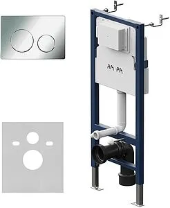 Инсталляция для подвесного унитаза Set 4 в 1 Am.Pm PrimeFit I012709.0151 с кнопкой хром глянцевый Инсталляция для подвесного унитаза Set 4 в 1 Am.Pm PrimeFit I012709.0151 с кнопкой хром глянцевый, 3