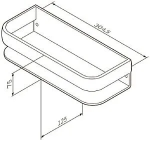 Полка Am.Pm Sensation хром A3034800 Полка Am.Pm Sensation хром A3034800, 2