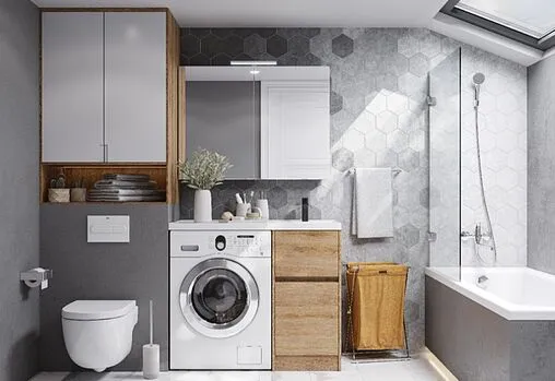 Тумба под умывальник напольная без фасада Aquaton Лондри 40 дуб сантана 1A267001LH0C0