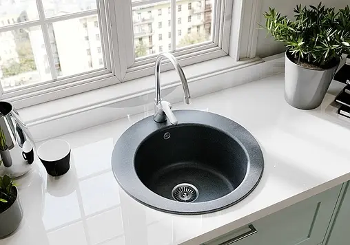 Мойка кухонная Aquaton Иверия 48 графит 1A711032IV210 Мойка кухонная Aquaton Иверия 48 графит 1A711032IV210