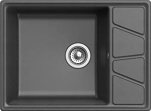 Мойка кухонная GranFest Vertex V-680L антрацит