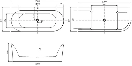 Ванна акриловая Allen Brau Priority 4 А 170x78 R белый 2.31004.20B Ванна акриловая Allen Brau Priority 4 А 170x78 R белый 2.31004.20B