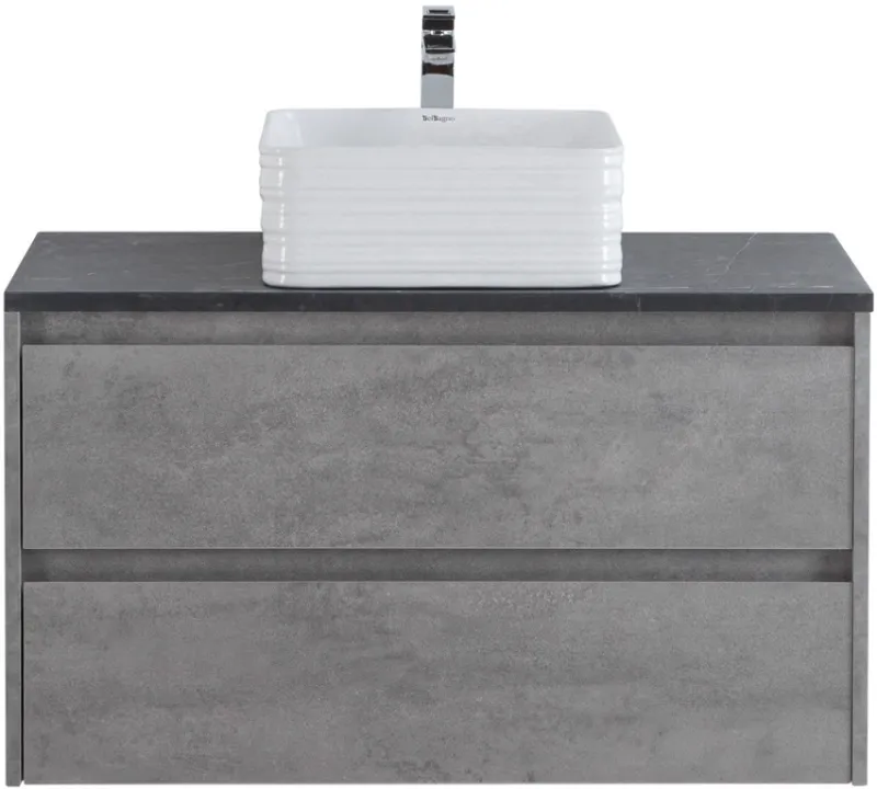 Тумба-умывальник подвесная BelBagno KRAFT 90 Cemento Grigio KRAFT-900-2C-SO-CG+ Тумба-умывальник подвесная BelBagno KRAFT 90 Cemento Grigio KRAFT-900-2C-SO-CG+, 1