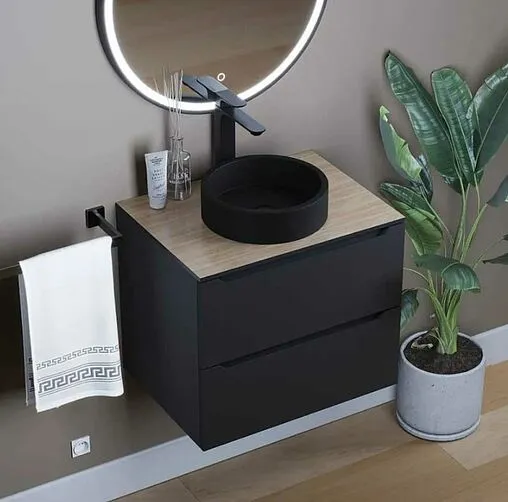 Раковина Uperwood UPD Round черный матовый 291020316