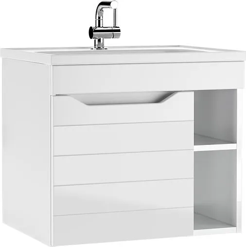 Тумба под умывальник подвесной Айсберг Absolute 60 белый DA6703T