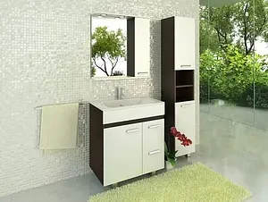 Шкаф-зеркало Comforty Манчестер 60 белый/венге 00003125183CF Шкаф-зеркало Comforty Манчестер 60 белый/венге 00003125183CF, 3