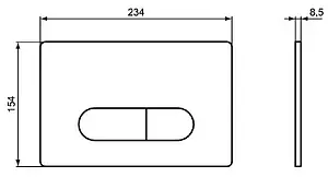 Клавиша смыва для унитаза Ideal Standard Oleas M1 R0115JG хром матовый, 2