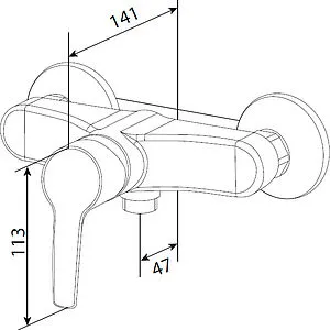 Смеситель для душа Am.Pm Sense хром F7720000 Смеситель для душа Am.Pm Sense хром F7720000, 2