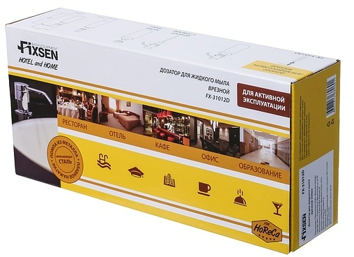 Дозатор для жидкого мыла Fixsen Hotel хром FX-31012D