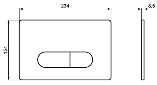 Клавиша смыва для унитаза Ideal Standard Oleas M1 R0115JG хром матовый