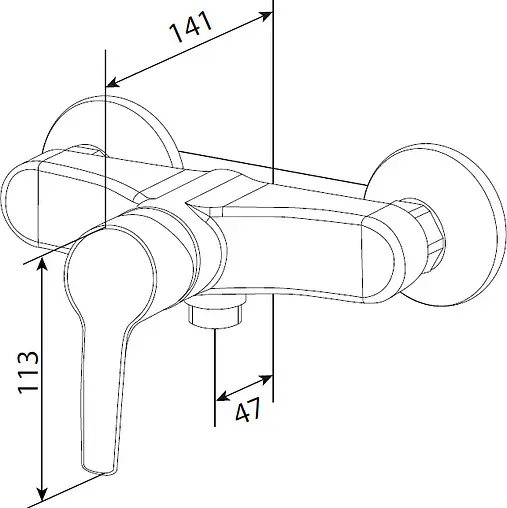 Смеситель для душа Am.Pm Sense хром F7720000